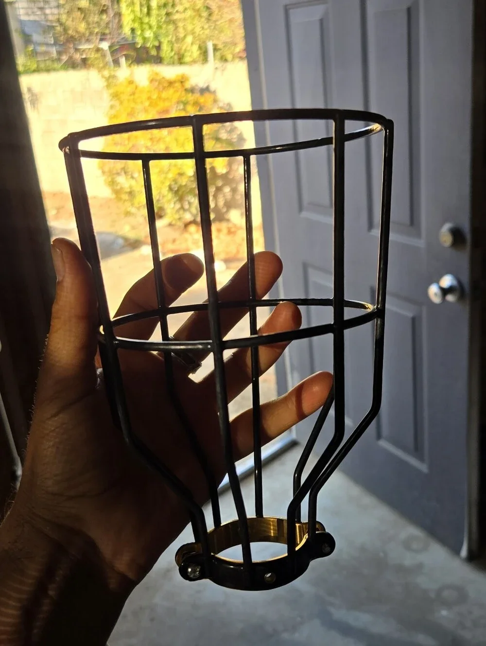 Modern Industrial Black Cage Pendant Light - Unbranded
